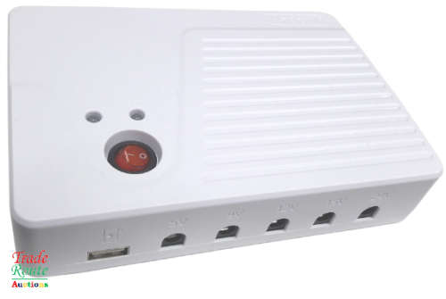 Mini DC UPS 15000mah 5V/12V/15V/24V 24W for Modems Routers Internet Camera ** Loadshedding Killer