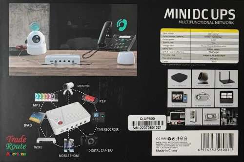 Mini DC UPS 15000mah 5V/12V/15V/24V 24W for Modems Routers Internet Camera ** Loadshedding Killer