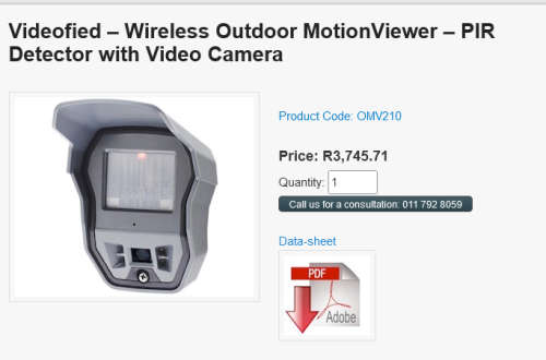 RSI Videofied OMV210 Outdoor MotionViewer - Wireless Outdoor PIR Detector with Video Camera