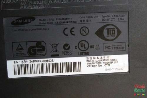 Samsung SyncMaster SA450 Series S22A450BW 22 inch LED Monitor  1680x1050 [VGA & DVI PORTS]