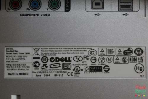 Dell UltraSharp 2407WFPB 24` Widescreen LCD Monitor [ VGA DVI S-VIDEO & COMPOSITE PORTS ]