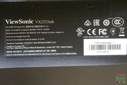 VIEWSONIC 1920x1080 22 INCH Monitor - VX2252MH [ HDMI, VGA & DVI PORTS ]