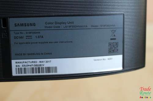 Samsung S19F350HN 18.5` W-LED LED Monitor [ POWER ADAPTER NOT INCLUDED]
