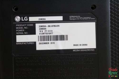 LG 20M38A 19.5` 1600x900 LED 5ms Monitor [ POWER ADAPTER NOT INCLUDED]