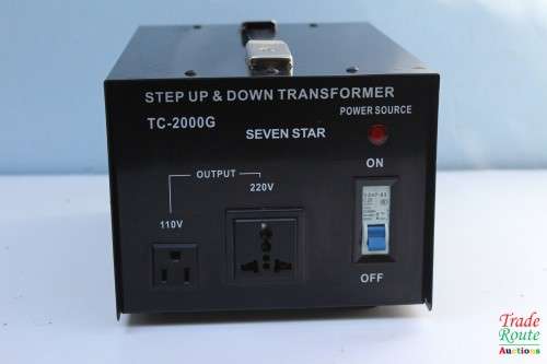 SEVEN STAR STEP UP AND STEP DOWN TRANSFORMER TC-2000G VOLTAGE CONVERTER 220V TO 110V