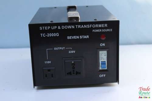 SEVEN STAR STEP UP AND STEP DOWN TRANSFORMER TC-2000G VOLTAGE CONVERTER 220V TO 110V