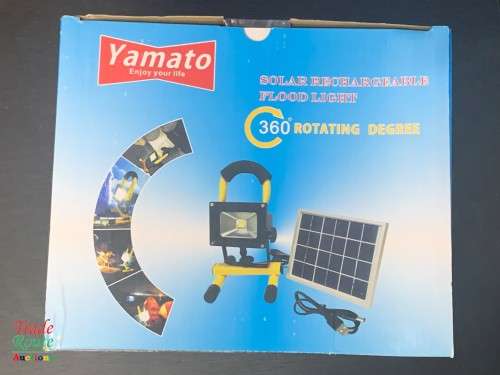 Beat Loadshedding ** Solar Rechargeable Outdoor LED Floodlight + Solar Panel & Cable -- R30 Shipping