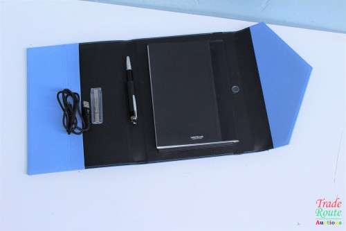 Montblanc Augmented Paper Sartorial Electric Blue StarWalker Ballpoint + Warranty Card + Refills