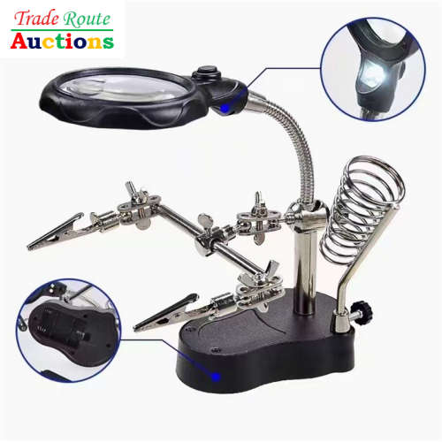 Helping Hands with Soldering Stand plus Magnifier and LED light