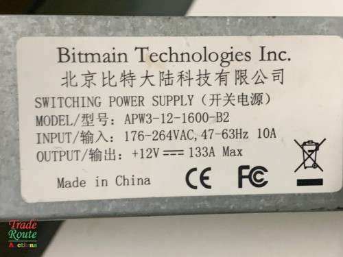 Bitmain AntMiner APW3-12-1600-B2 PSU 1600W 12V Switching Power Supply for Miner