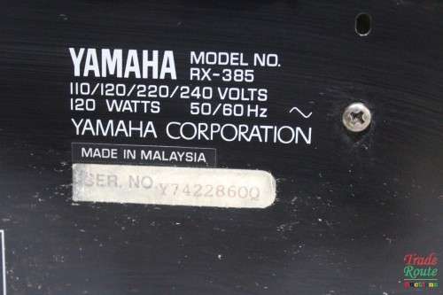YAMAHA Natural Sound Stereo Receiver RX-385 120W - NO SOUND - Salvage Stock - For Spares or Repair