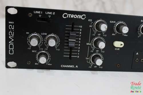 DJ Mixer - Citronic CDM2:2 (MKII) 2 Channel - 19 Inch DJ MIXER