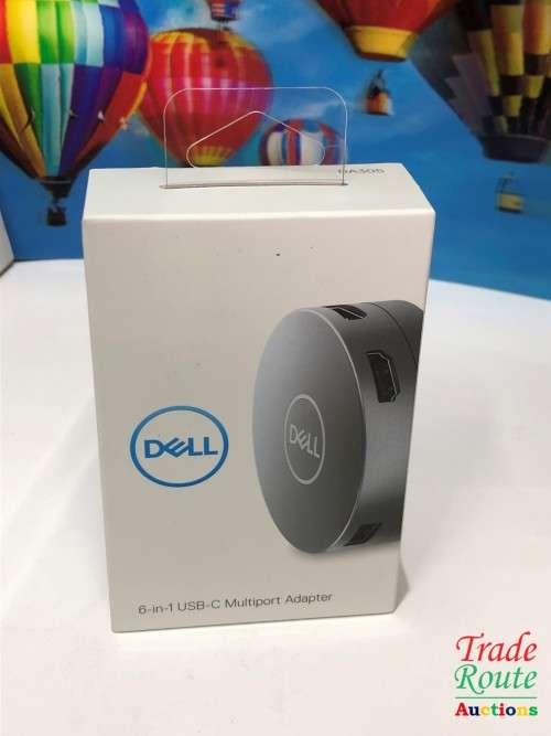 New Dell 6-in-1 USB-C Multiport Adapter 4K Display Port Gigabit Ethernet - DA305