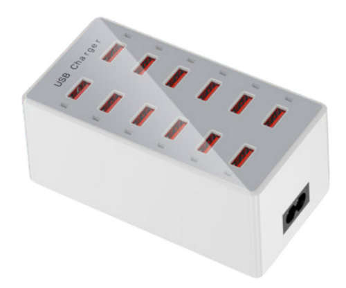 12 Port USB Charging Station Multi USB Charger Adapter Fast & Light Weight 60W 2.4A / 1A