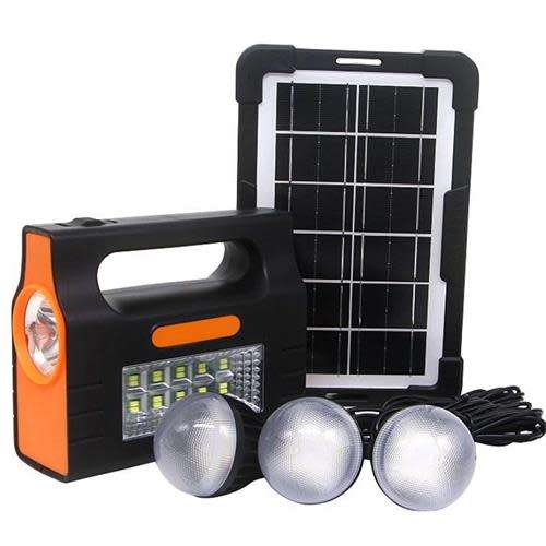 AOITS Multifunction Solar Lighting Kit PowerBank USB Charging Solar Panel  3 X LED Lights