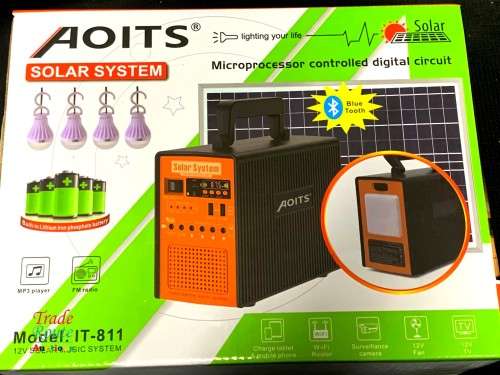 Solar Generator Power Station Portable System with LifePO4 Battery 25200mA + 18V 28W Solar Panel