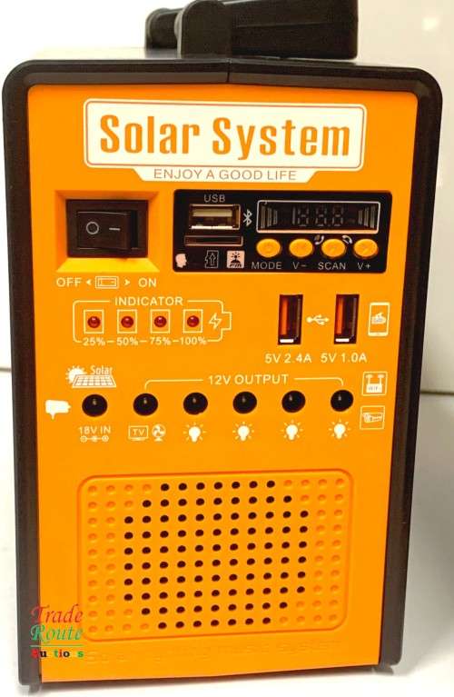 Solar Generator Power Station Portable System with LifePO4 Battery 25200mA + 18V 28W Solar Panel