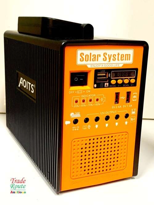 Solar Generator Power Station Portable System with LifePO4 Battery 25200mA + 18V 28W Solar Panel