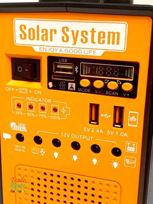 Solar Generator Power Station Portable System with LifePO4 Battery 25200mA + 18V 28W Solar Panel