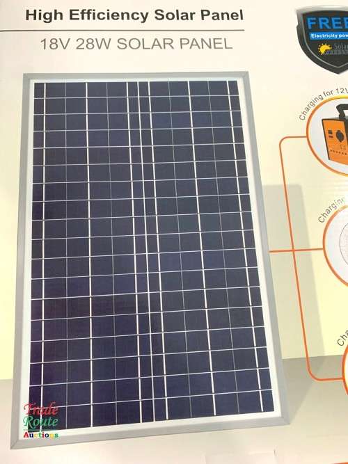 Solar Generator Power Station Portable System with LifePO4 Battery 25200mA + 18V 28W Solar Panel