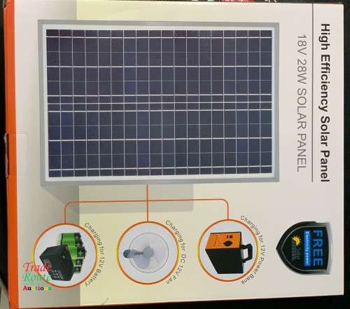 Solar Generator Power Station Portable System with LifePO4 Battery 25200mA + 18V 28W Solar Panel