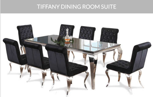 TIFFANY 9-PIECE DINING ROOM SUITE (17283) [ DEMO ] [ R 46,999-00 ] [ COLLECTIONS ONLY]