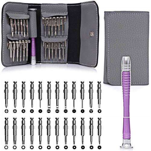 25 in 1 Screwdriver Set Precision Repair Tool Kit Screw Driver for Mobile PC Camera Watch + Case
