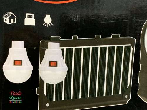 Solar Charging Station - Solar Lighting System Power Bank with Lights & Solar Panel