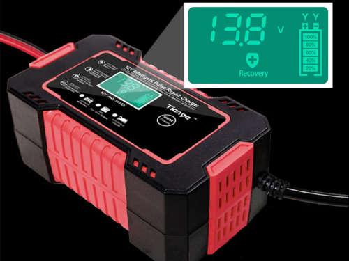12V 6A Battery charger Intelligent Pulse Repair Lead Acid  2-100Amps