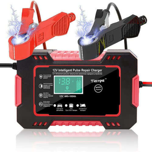 12V 6A Battery charger Intelligent Pulse Repair Lead Acid  2-100Amps