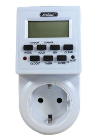 220V 24 Hour Programmable Digital LCD Power Timer Switch - Start & Stop your Electrical Devices