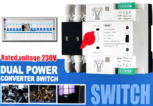 Auto/Manual Transfer Switch ATS Din 100Amps 2 Pole AC220v Automatic Changeover Switch
