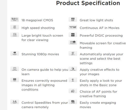 Canon EOS 700D DIGITAL SLR CAMERA BODY | 18.0 MP FULL HD