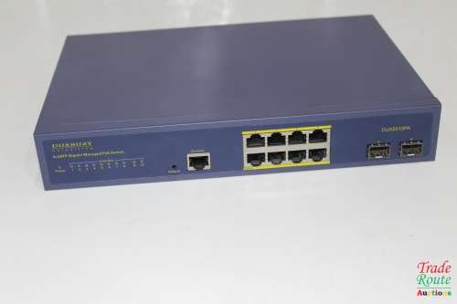 DUXBURY Networking 8+2SFP Gigabit MANAGED POE+ SWITCH  - Salvage Stock - For Spares or Repair