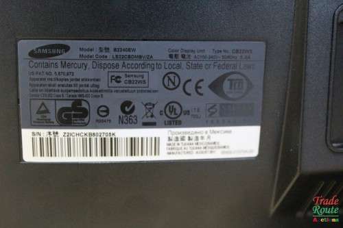 Samsung B2240EW computer monitor 22 INCH 1680 x 1050 pixels Black