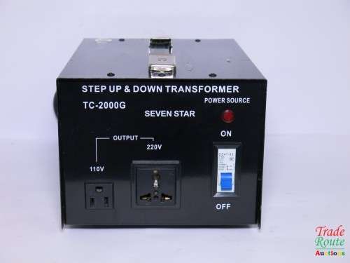 Spares / Repair SEVEN STAR STEP UP AND STEP DOWN TRANSFORMER TC-2000G VOLTAGE CONVERTER 220V - 110V