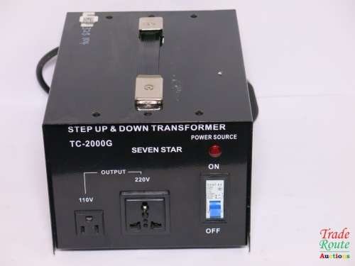 Spares / Repair SEVEN STAR STEP UP AND STEP DOWN TRANSFORMER TC-2000G VOLTAGE CONVERTER 220V - 110V