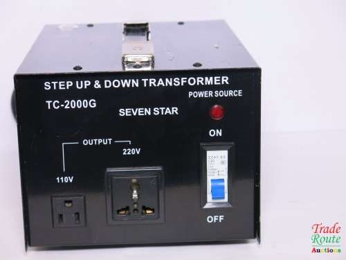 Spares / Repair SEVEN STAR STEP UP AND STEP DOWN TRANSFORMER TC-2000G VOLTAGE CONVERTER 220V - 110V