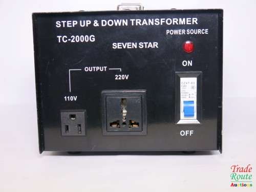 Spares / Repair SEVEN STAR STEP UP AND STEP DOWN TRANSFORMER TC-2000G VOLTAGE CONVERTER 220V - 110V