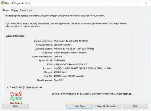 Lenovo S510 Desktop PC | CORE i5 6400 6th Gen 2.7GHz | 4GB RAM | 500GB HDD