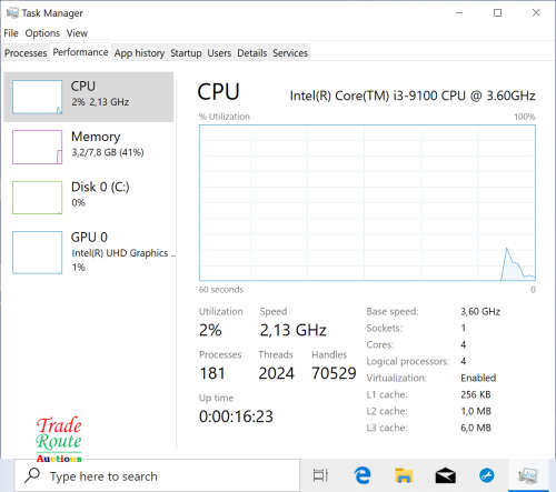 Dell Inspiron 3671 Desktop Computer Intel Core i3-9100 Processor 3.60GHz 8GB DDR4 RAM 1TB Hard Drive
