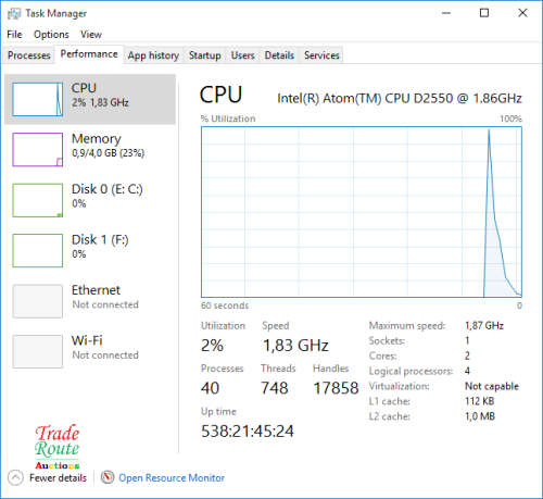 Proline Foxconn nT-i1000 series Micro PC - Intel Atom Processor 1.9Ghz 4GB RAM 500GB HDD