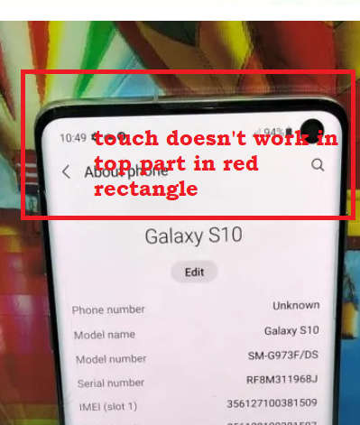 Samsung Galaxy S10 Smart Phone - SM-G973F/DS - 128GB Dual SIM - Please Read Description