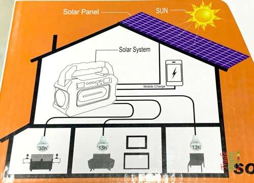 Solar Charging Station - Solar Lighting System Power Bank with Lights & Solar Panel