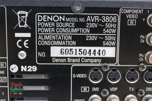 Denon AVR-3806 7.1-channel AV Surround receiver AMP [POWERS ON - NO SOUND - For Spares or Repair]