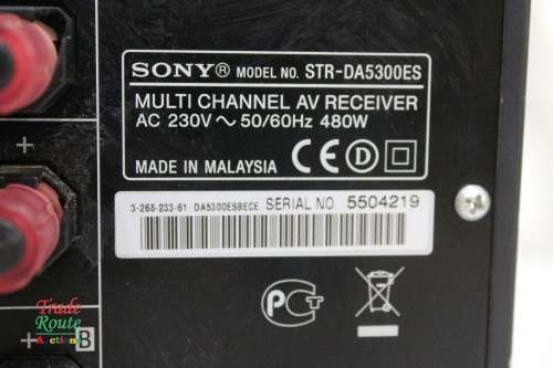 Sony STR DA5300ES 7.1 Channel 120 Watt Receiver Amplifier - POWERS ON BUT NO SOUND  - Salvage Stock
