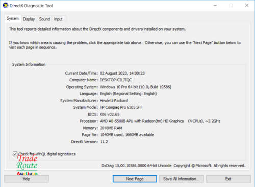 HP COMPAQ 6305 PRO SFF DESKTOP PC | AMD A8-5500B Processor 3.2GHz with Radeon Graphics