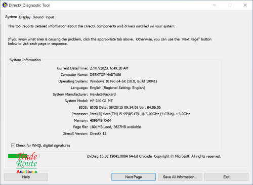 HP 280 G1 MT Desktop Computer PC | CORE i5 4590s 3.0GHz | 4GB RAM | 1TB HDD