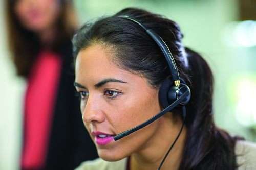 Plantronics Poly EncorePro HW510 Noise Cancelling Over Head Monaural Headset (For Call Centres)