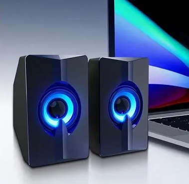 Multimedia Digital Speakers - Bass Sound Colourful and Luminous Sound for Laptops & Desktops